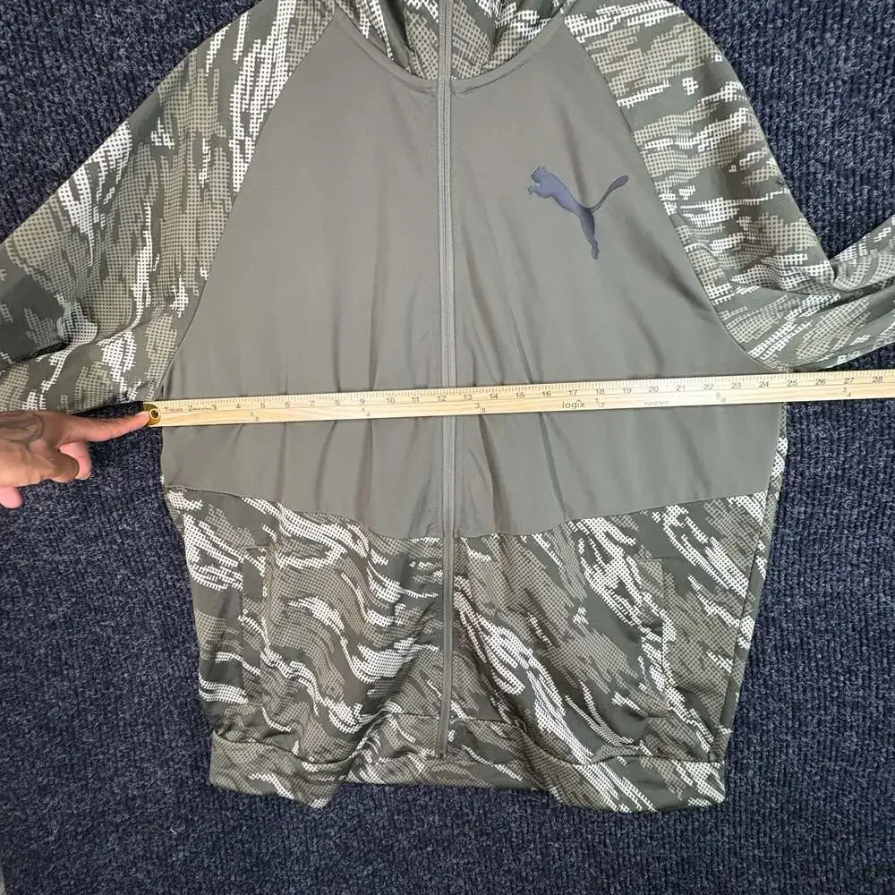 Puma Contrast Jacket 2.0 Full Zip Green Camo